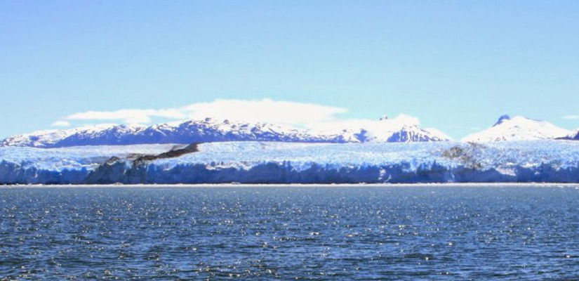 glacier lake pio xi in patagonia