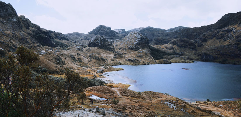 mountains and a lagoon in cajas national park