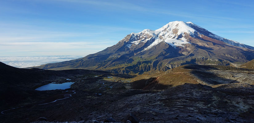 naturaleza en volcan chimborazo en ecuador