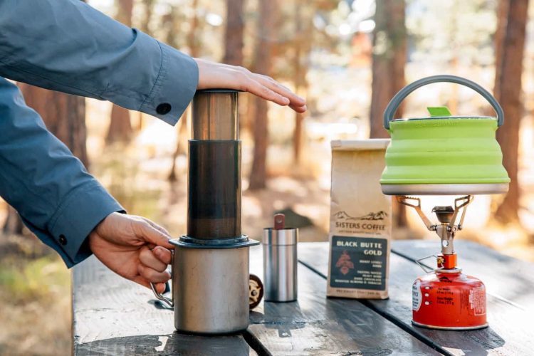 cafetera portatil para camping