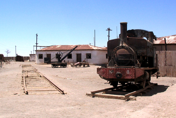 Antiguo tren en Humberstone