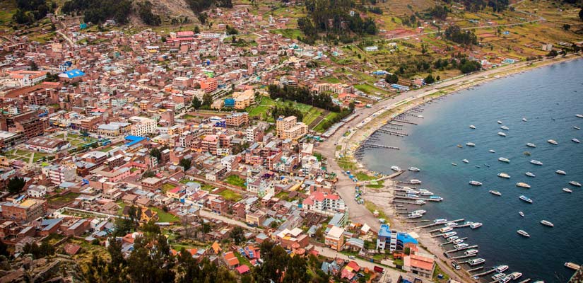 port in city copacabana lake titicaca