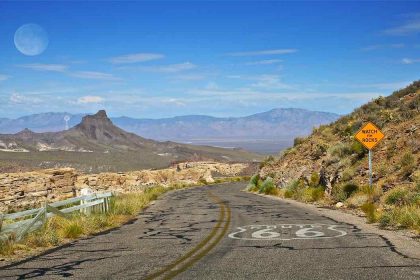 Carretera abandonada pueblos fantasma ruta 66