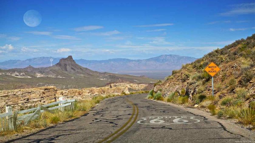 Carretera abandonada pueblos fantasma ruta 66