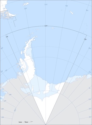 Map of Argentine Antarctica