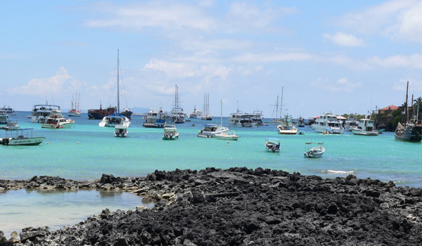 Puerto Azorra en la Isla Santa Cruz de las Galápagos