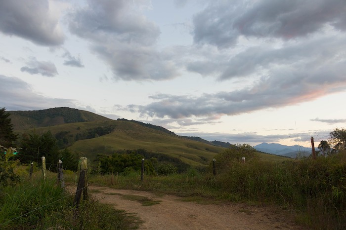 Dirt road in a rural area in Colombia