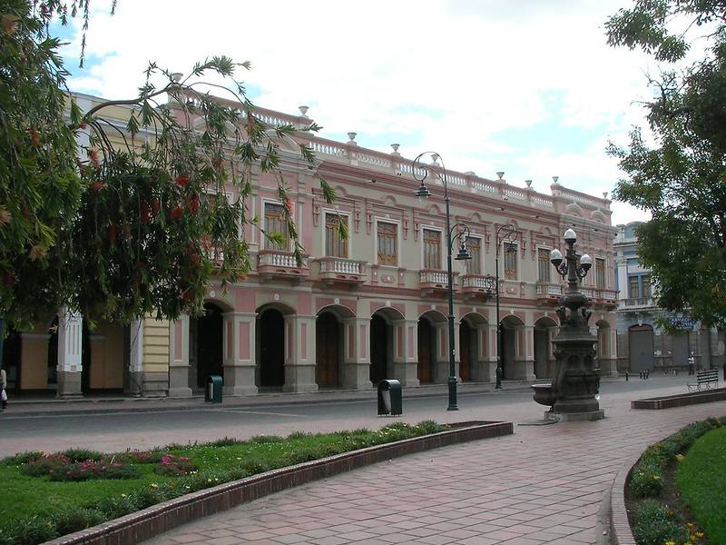 colonial buildings in Riobamba Ecuador