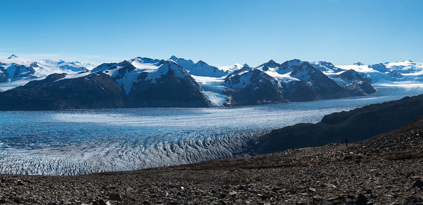 john garner pass with glacier between mountains