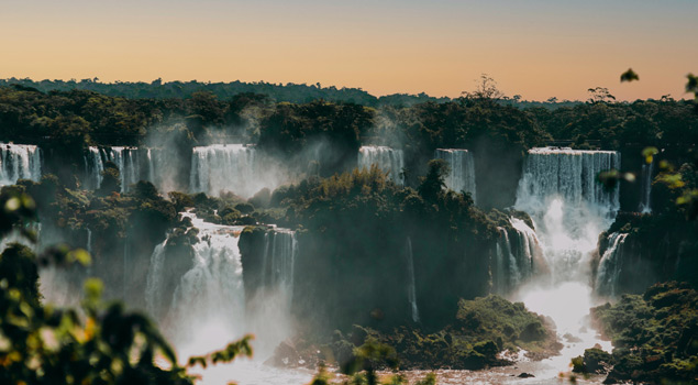 views of the iguazu falls from the brazilian side