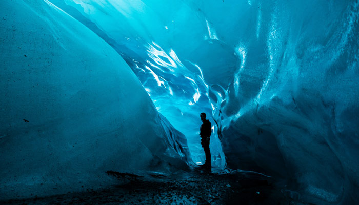 sappire blue ice cave